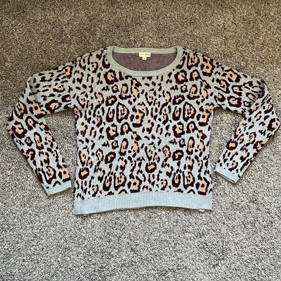 Maison Jules Sweaters - Maison Jules Sweater Women's Small Animal Print Long Sleeve‎